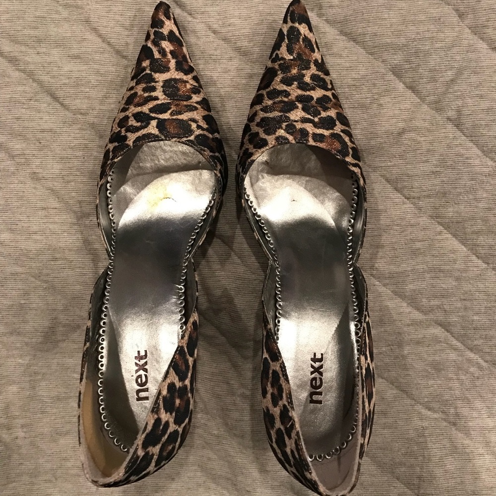 Next brand leopard print heels size 6.5